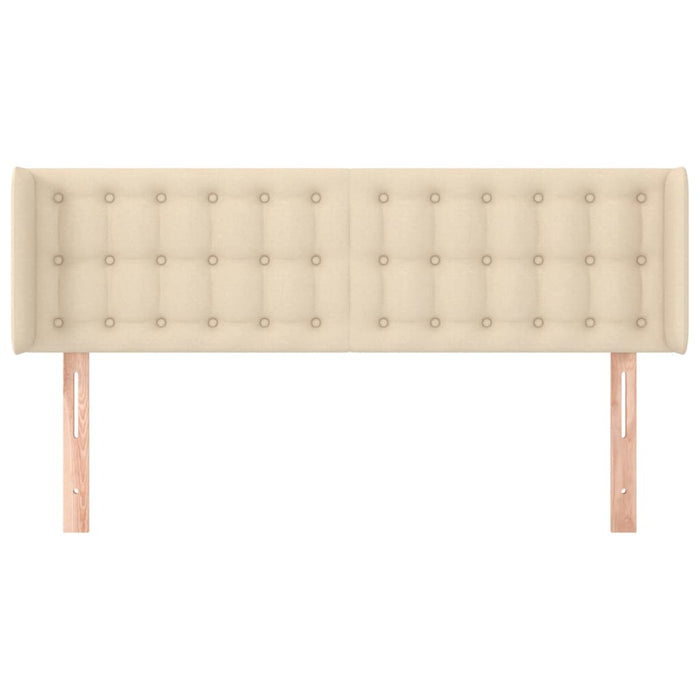 Tăblie de pat cu aripioare crem 147x16x78/88 cm textil - WALTI WALTI