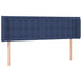 Tăblie de pat cu aripioare, albastru, 147x16x78/88 cm textil - WALTI WALTI