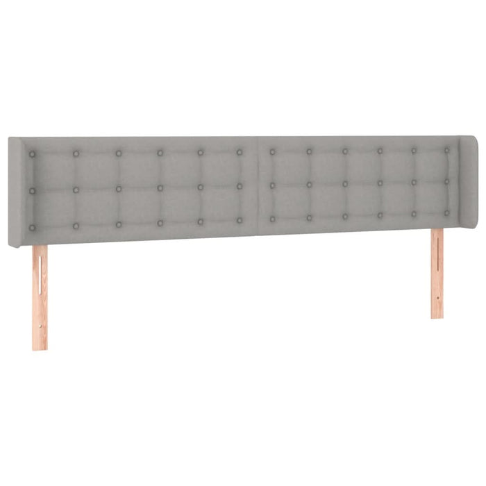 Tăblie de pat cu aripioare gri deschis 163x16x78/88 cm textil - WALTI WALTI