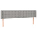 Tăblie de pat cu aripioare gri deschis 163x16x78/88 cm textil - WALTI WALTI