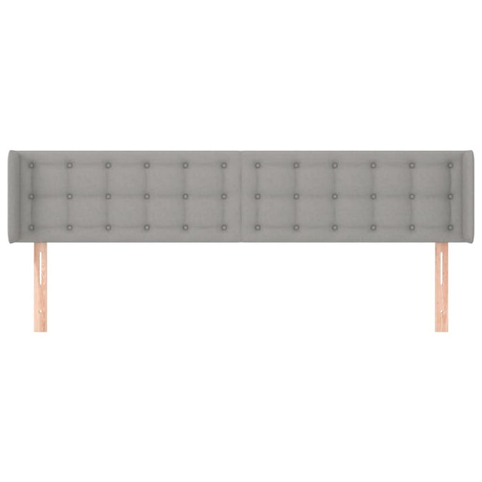 Tăblie de pat cu aripioare gri deschis 163x16x78/88 cm textil - WALTI WALTI