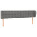 Tăblie de pat cu aripioare gri închis 163x16x78/88 cm textil - WALTI WALTI