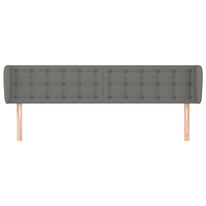 Tăblie de pat cu aripioare gri închis 163x16x78/88 cm textil - WALTI WALTI