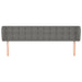 Tăblie de pat cu aripioare gri închis 163x16x78/88 cm textil - WALTI WALTI