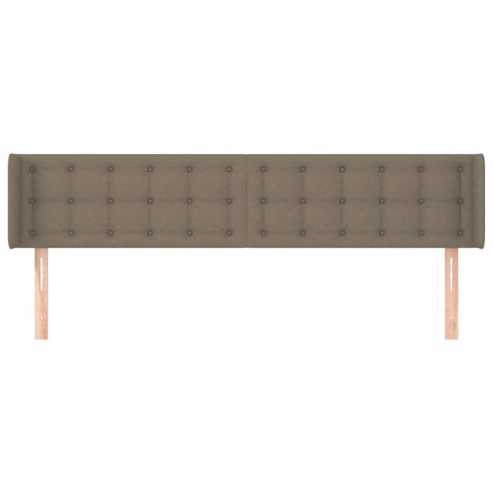 Tăblie de pat cu aripioare gri taupe 163x16x78/88 cm textil - WALTI WALTI