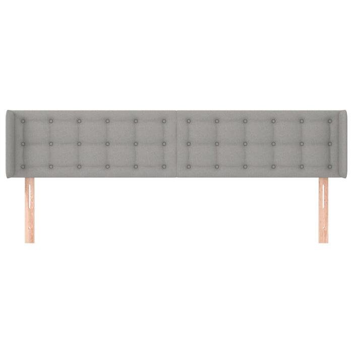 Tăblie de pat cu aripioare gri deschis 183x16x78/88 cm textil WALTI