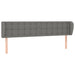 Tăblie de pat cu aripioare gri închis 183x16x78/88 cm textil - WALTI WALTI