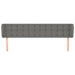Tăblie de pat cu aripioare gri închis 183x16x78/88 cm textil - WALTI WALTI