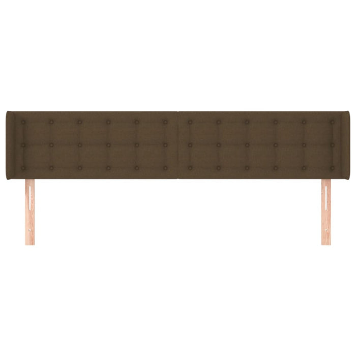 Tăblie de pat cu aripioare maro închis183x16x78/88 cm textil - WALTI WALTI