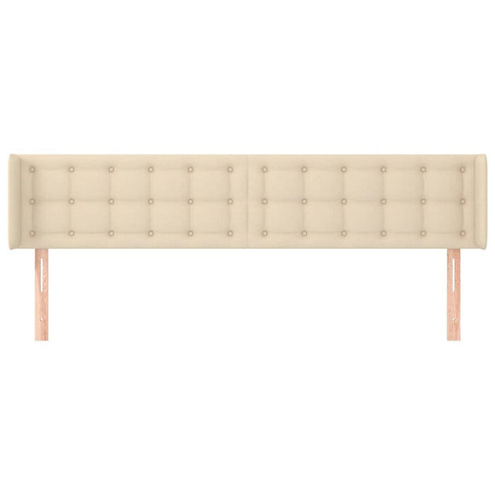 Tăblie de pat cu aripioare, crem, 183x16x78/88 cm textil WALTI