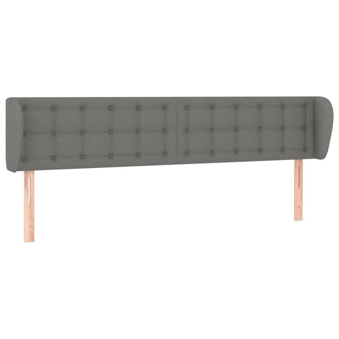 Tăblie de pat cu aripioare gri închis 203x16x78/88 cm textil - WALTI WALTI
