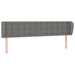 Tăblie de pat cu aripioare gri închis 203x16x78/88 cm textil - WALTI WALTI