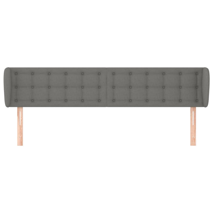 Tăblie de pat cu aripioare gri închis 203x16x78/88 cm textil - WALTI WALTI