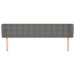 Tăblie de pat cu aripioare gri închis 203x16x78/88 cm textil - WALTI WALTI
