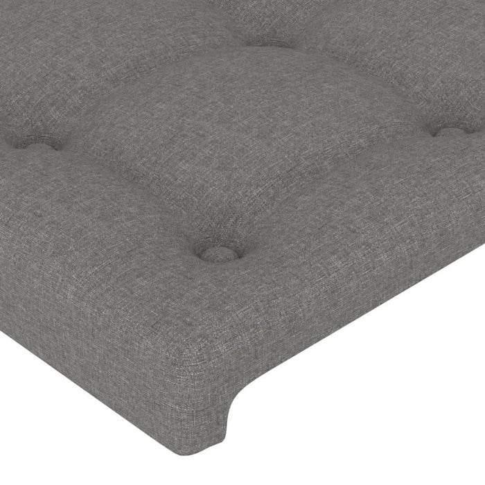 Tăblie de pat cu aripioare gri închis 203x16x78/88 cm textil - WALTI WALTI