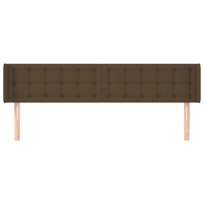 Tăblie de pat cu aripioare maro închis 203x16x78/88 cm textil - WALTI WALTI