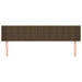 Tăblie de pat cu aripioare maro închis 203x16x78/88 cm textil - WALTI WALTI