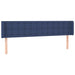 Tăblie de pat cu aripioare, albastru, 203x16x78/88 cm textil - WALTI WALTI