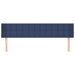 Tăblie de pat cu aripioare, albastru, 203x16x78/88 cm textil - WALTI WALTI