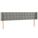 Tăblie de pat cu aripioare gri deschis 163x16x78/88 cm catifea - WALTI WALTI
