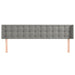 Tăblie de pat cu aripioare gri deschis 163x16x78/88 cm catifea - WALTI WALTI