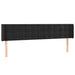 Tăblie de pat cu aripioare negru 163x16x78/88 cm catifea - WALTI WALTI