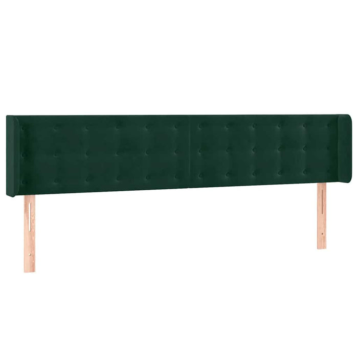 Tăblie de pat cu aripioare verde închis 163x16x78/88 cm catifea - WALTI WALTI