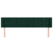 Tăblie de pat cu aripioare verde închis 163x16x78/88 cm catifea - WALTI WALTI