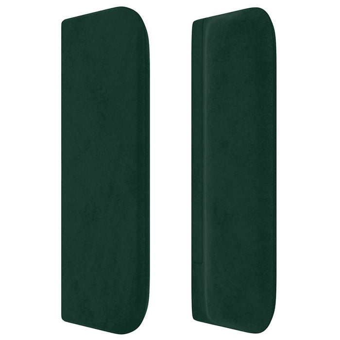 Tăblie de pat cu aripioare verde închis 163x16x78/88 cm catifea - WALTI WALTI