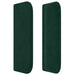 Tăblie de pat cu aripioare verde închis 163x16x78/88 cm catifea - WALTI WALTI