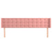 Tăblie de pat cu aripioare roz 163x16x78/88 cm catifea - WALTI WALTI