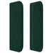 Tăblie de pat cu aripioare verde închis 203x16x78/88 cm catifea - WALTI WALTI