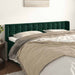 Tăblie de pat cu aripioare verde închis 203x16x78/88 cm catifea - WALTI WALTI