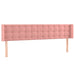 Tăblie de pat cu aripioare roz 203x16x78/88 cm catifea - WALTI WALTI
