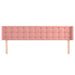 Tăblie de pat cu aripioare roz 203x16x78/88 cm catifea - WALTI WALTI