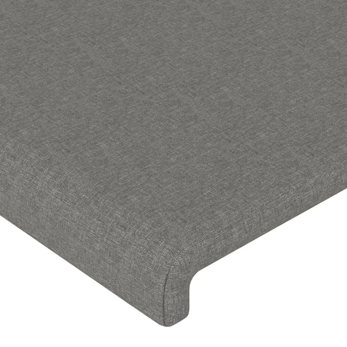 Tăblie de pat cu aripioare gri închis 103x16x118/128 cm textil - WALTI WALTI