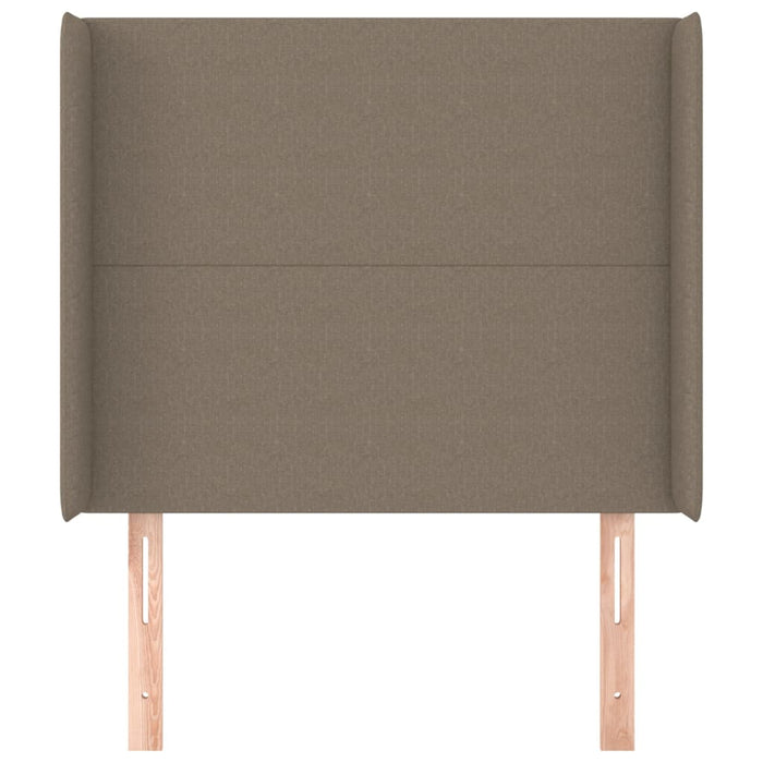 Tăblie de pat cu aripioare gri taupe 103x16x118/128 cm textil WALTI