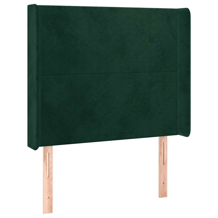 Tăblie pat cu aripioare verde închis 83x16x118/128 cm catifea - WALTI WALTI