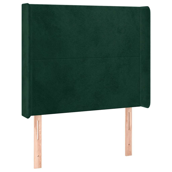 Tăblie pat cu aripioare verde închis 103x16x118/128 cm catifea - WALTI WALTI