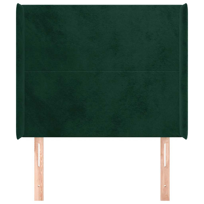 Tăblie pat cu aripioare verde închis 103x16x118/128 cm catifea - WALTI WALTI