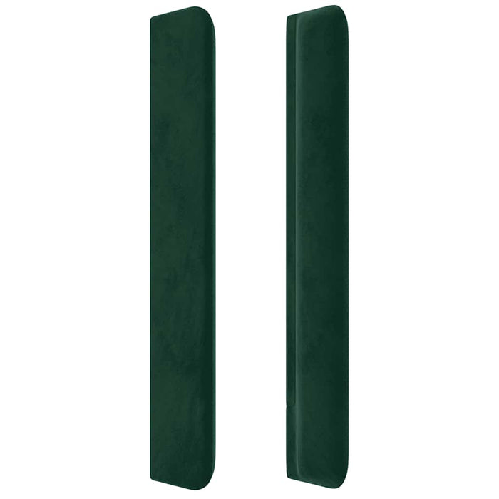 Tăblie pat cu aripioare verde închis 103x16x118/128 cm catifea - WALTI WALTI