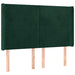 Tăblie pat cu aripioare verde închis 147x16x118/128 cm catifea - WALTI WALTI