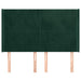 Tăblie pat cu aripioare verde închis 147x16x118/128 cm catifea - WALTI WALTI