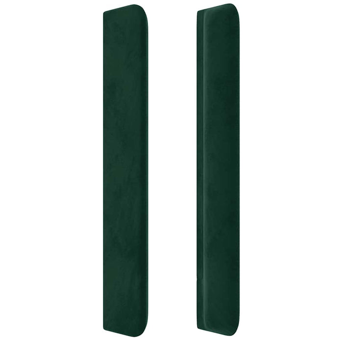 Tăblie pat cu aripioare verde închis 147x16x118/128 cm catifea - WALTI WALTI