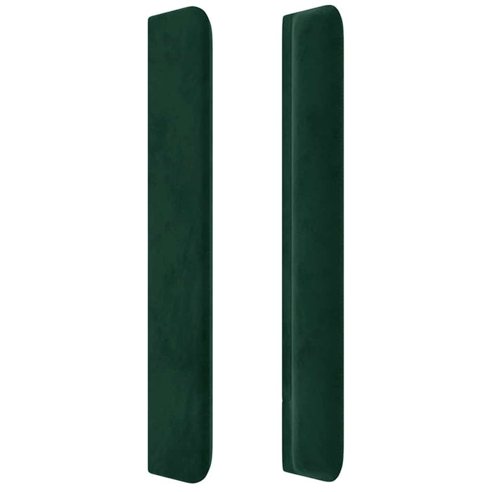 Tăblie pat cu aripioare verde închis 163x16x118/128 cm catifea - WALTI WALTI