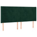 Tăblie pat cu aripioare verde închis 183x16x118/128 cm catifea - WALTI WALTI