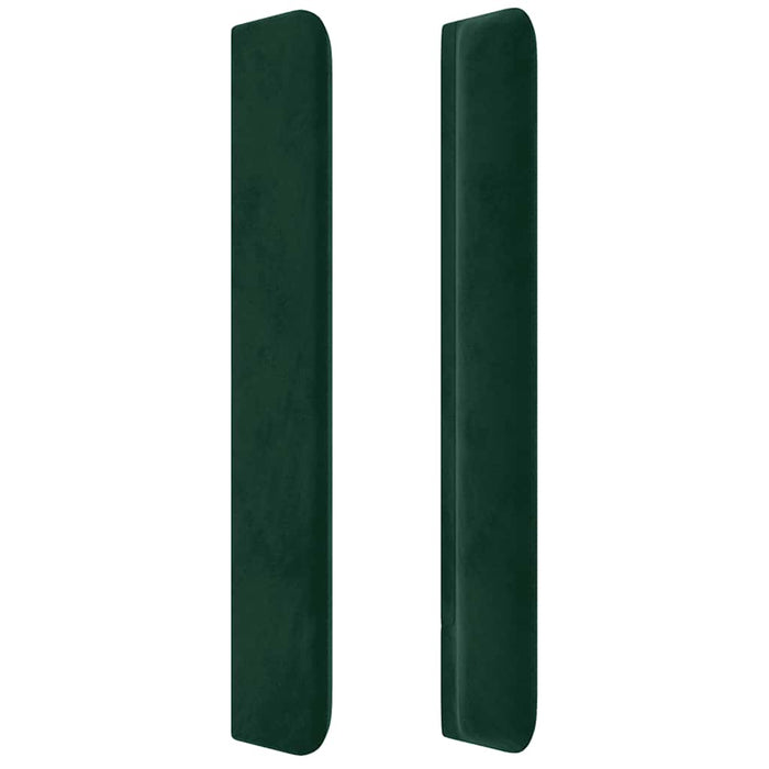 Tăblie pat cu aripioare verde închis 183x16x118/128 cm catifea - WALTI WALTI