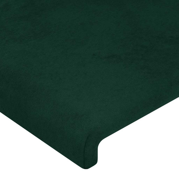 Tăblie pat cu aripioare verde închis 183x16x118/128 cm catifea - WALTI WALTI