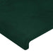 Tăblie pat cu aripioare verde închis 183x16x118/128 cm catifea - WALTI WALTI