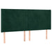Tăblie pat cu aripioare verde închis 203x16x118/128 cm catifea - WALTI WALTI